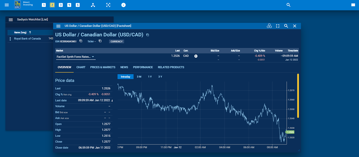 Trading dashboard illustration showing the U.S. portfolio widget.